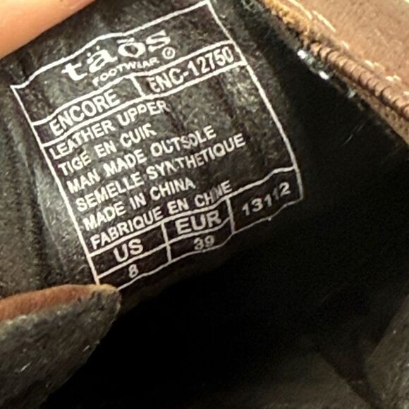 Taos Encore Women’s Sz 8/EU 39 Brown Leather Slip On Hook & Loop Comfort Loafer - Picture 6 of 10